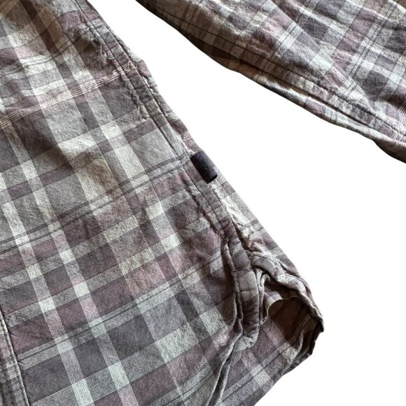 John Varvatos Plaid Button-Down Shirt Long Sleeve 100% Cotton Purple Size Large - Picture 6 of 13